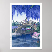 ukiyoe - hasui - No.34 Wisteria at Kameido -