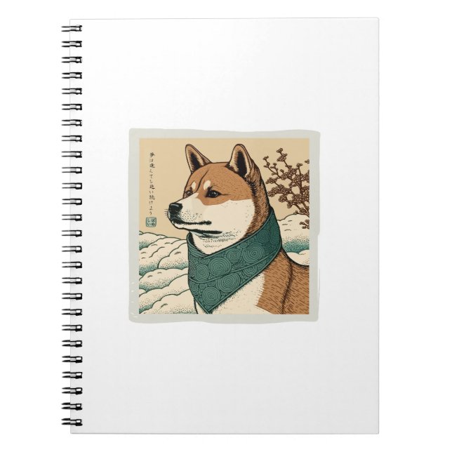 UKIYOE JAPANESE: SHIBA INU NOTEBOOK (Front)