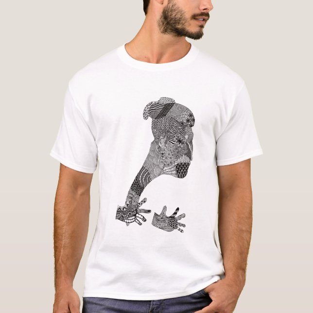 Ukiyoe Zentangle T shirt (Front)