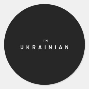 Ukrain Conflict Response Volodymyr Zelenskyj I'm U Classic Round Sticker