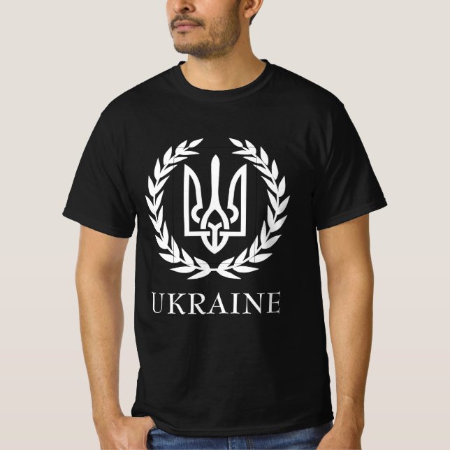 Ukraine (УКРАЇНА) Victory Tryzub Trident Warrior   T-Shirt (Front)