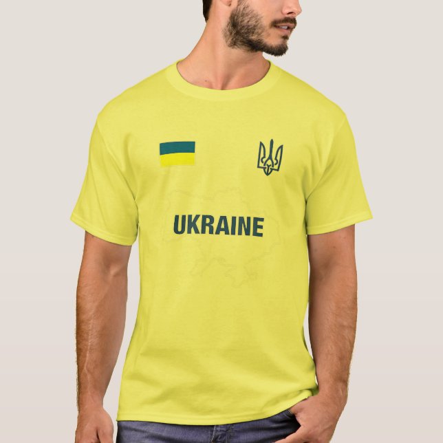 Ukraine 2021 National Football Team Soccer Ukraini T-Shirt (Front)