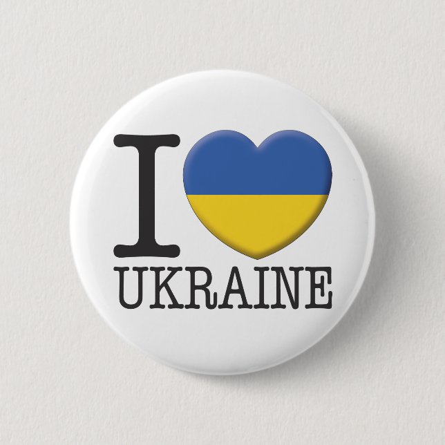 Ukraine 6 Cm Round Badge (Front)