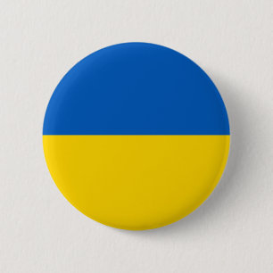 Ukraine 6 Cm Round Badge