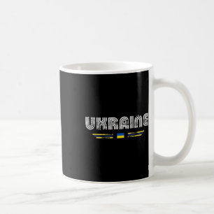Ukraine 70s 80s Retro Type Flag Graphic Coffee Mug