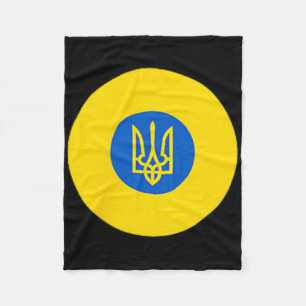Ukraine Air Force Roundel Ukrainian Uaf Flag Color Fleece Blanket