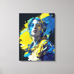 "Ukraine" Alarm. Weep. Pain. Canvas Print