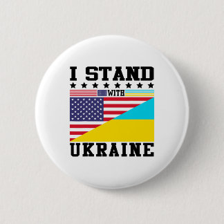 Ukraine American Pride Vintage Retro Ukrainian Fla 6 Cm Round Badge