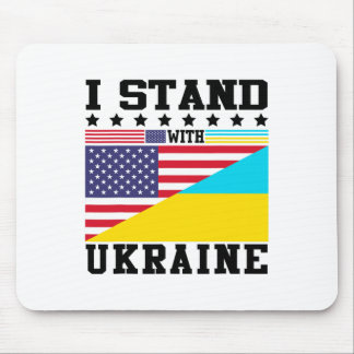 Ukraine American Pride Vintage Retro Ukrainian Fla Mouse Pad
