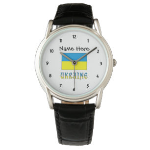 Ukraine and Ukrainian Flag Personalised Watch