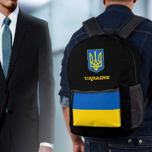Ukraine bag, Ukrainian Flag, Tryzub /patriots Printed Backpack