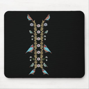 Ukraine Birds Tee Cute Vintage Floral Ukrainian Vy Mouse Pad