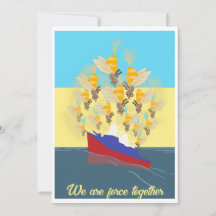 Ukraine "blue yellow" colourful invitation