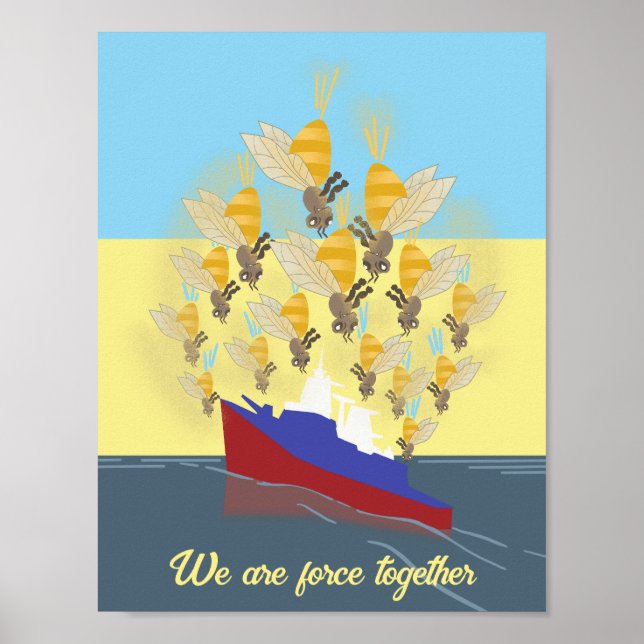 Ukraine "blue yellow" colourful poster (Front)
