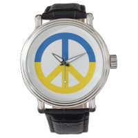 Ukraine Blue Yellow Flag Peace Symbol Sign
