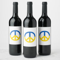 Ukraine Blue Yellow Flag Peace Symbol Sign