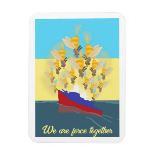 Ukraine "blue yellow" peace colourful magnet