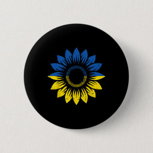 Ukraine Blue Yellow Sunflower Ukrainian Pride Men 6 Cm Round Badge