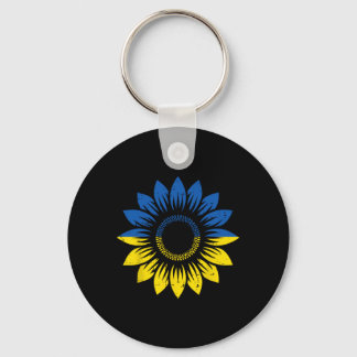 Ukraine Blue Yellow Sunflower Ukrainian Pride Men  Key Ring
