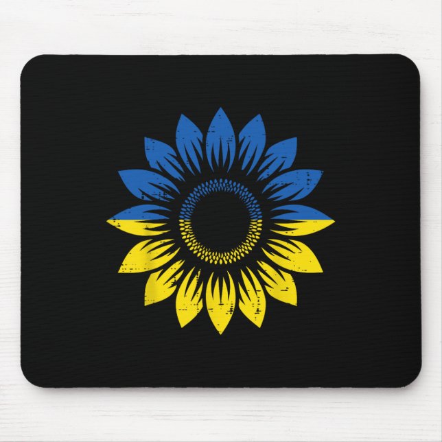 Ukraine Blue Yellow Sunflower Ukrainian Pride Men  Mouse Pad (Front)