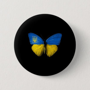 Ukraine Butterfly Ukraine Ukrainian Flag Love Ukr 6 Cm Round Badge
