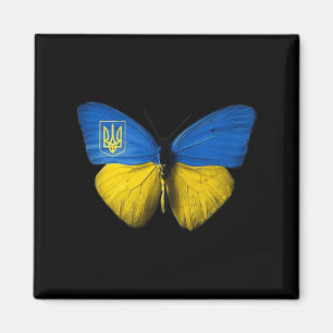 Ukraine Butterfly Ukraine Ukrainian Flag Love Ukr Magnet