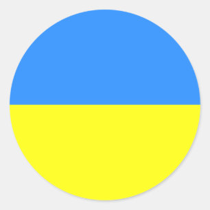 Ukraine button classic round sticker