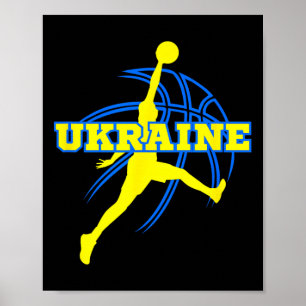 Ukraine Bysketbyll Fan Support Stadium Poster