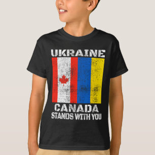 Ukraine Canada Stands With You Canadian Support T-Shirt