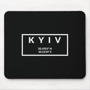 Ukraine Capital Coordinates - Kyiv 1  Mouse Pad
