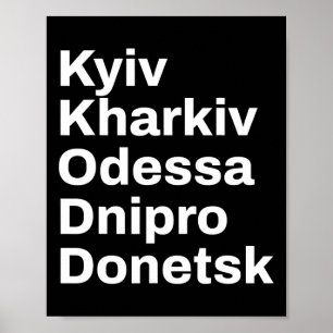 Ukraine Cities And Towns Travel Poster