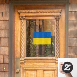 Ukraine Cling, Window Sign, Ukrainian Flag