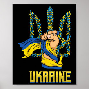 Ukraine Coat Arms Of Ukraine Proud Ukrainian  Poster