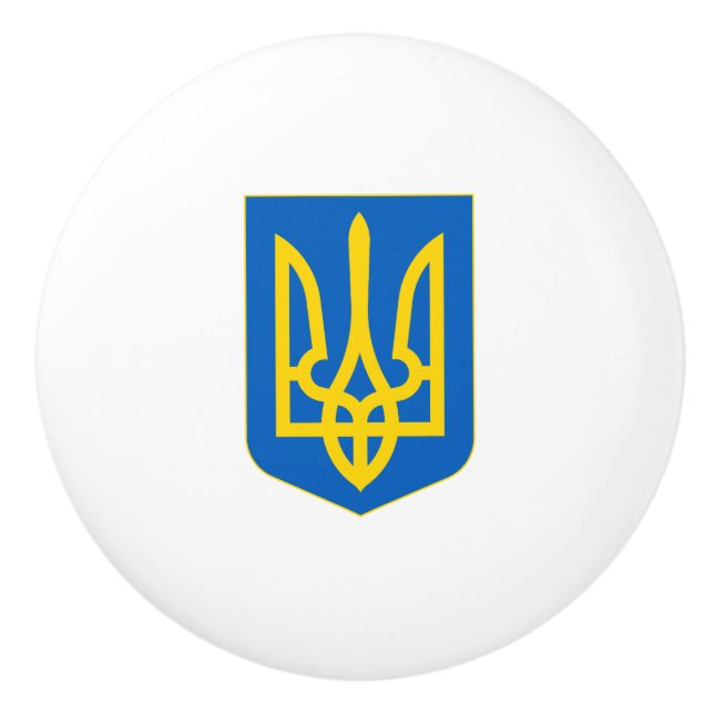 Ukraine Coat of Arms Ceramic Knob (Front)