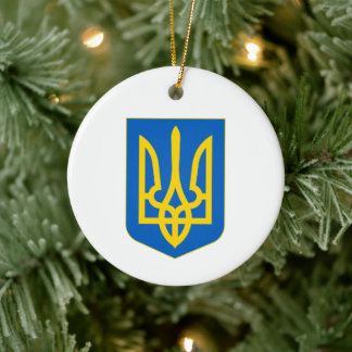 Ukraine Coat of Arms Ceramic Tree Decoration