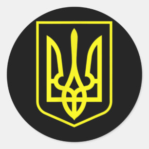 Ukraine Coat Of Arms Flag Graphic Zelensky Tee Classic Round Sticker