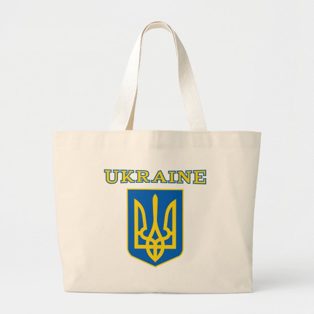 Ukraine coat of arms large tote bag (Front)