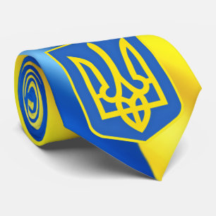Ukraine Coat Of Arms Neck Tie Support Ukrainians