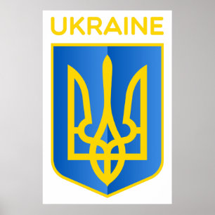 Ukraine coat of arms poster