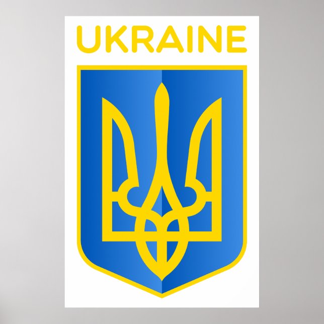 Ukraine coat of arms poster (Front)