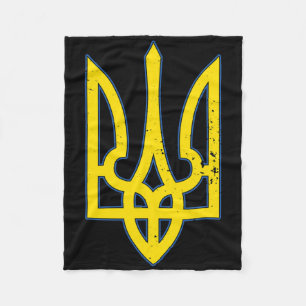 Ukraine Coat Of Arms Shirt Support Ukraine Fleece Blanket