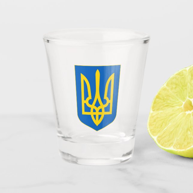 Ukraine Coat of Arms Shot Glass (Front)