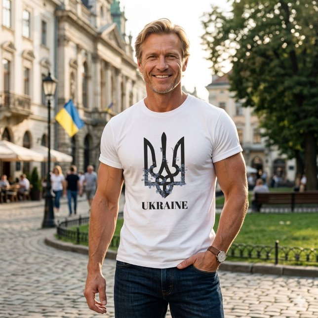 UKRAINE. Coat of Arms. Tri-Blend Shirt (Creator Uploaded)