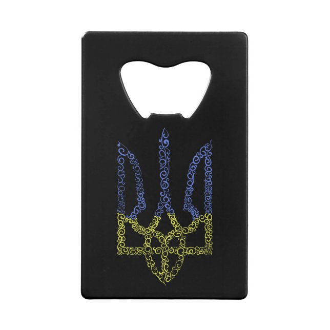 Ukraine coat of arms trident tryzub spiral pattern (Front)