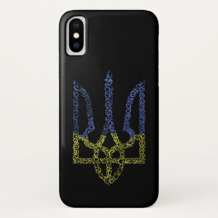 Ukraine coat of arms trident tryzub spiral pattern Case-Mate iPhone case