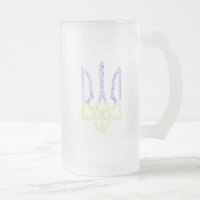 Ukraine coat of arms trident tryzub spiral pattern