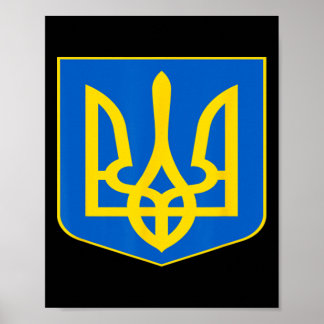 Ukraine Coat Of Arms Ukrainian Emblem Symbol  Poster