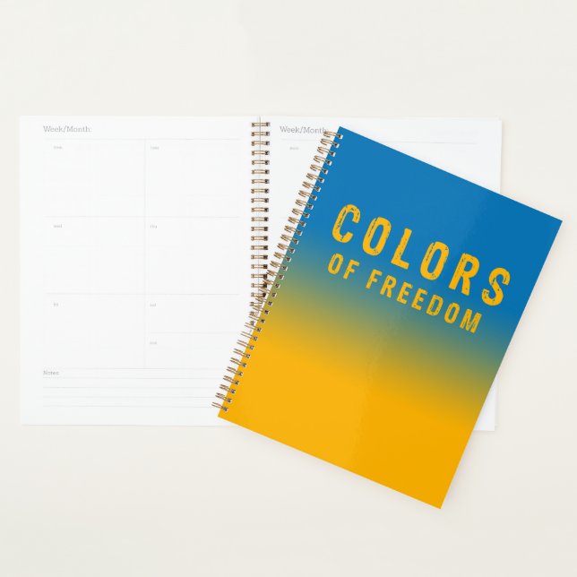 Ukraine, colours of freedom planner (Display)