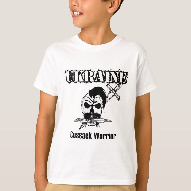 Ukraine Cossack Warrior - Support Ukraine  T-Shirt (Front)