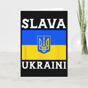 Ukraine Country Flag Pride Slava Ukraini 1 Card